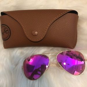 Ray Ban Pink Aviator Sunglass *Polarized*
